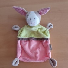 Beauty Baby Müller Esel, Kuh rosa grün Schmusetuch Schnuffeltuch Kuscheltuch 