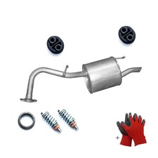 Endschalldämpfer Auspuff + Anbausatz für Toyota Yaris II 1.0 VVTi  12V 69PS 51kW