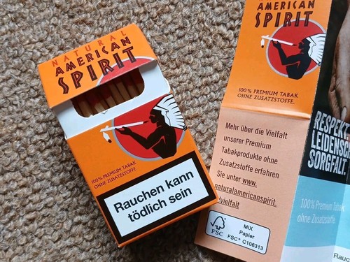 Natural american spirit orange - american,