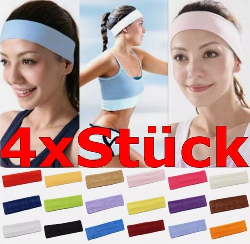 Sport haarband stirnband - 4x,