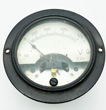 H&B Voltmeter Antik Einbaumessinstrument rund alt Hartmann und Braun SCHROTT 