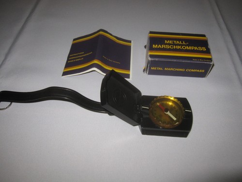 Vintage metall marschkompass - vintage, metall-marschkompass