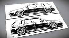 Golf MK4 Aufkleber Silhouette
