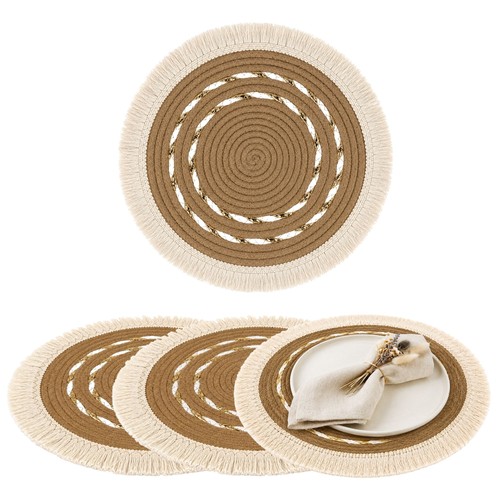 Platzsets rund boho 30cm - boho,