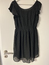 Midikleid Gr. 40 Weiß Schwarz Damen Sommer-Kleid