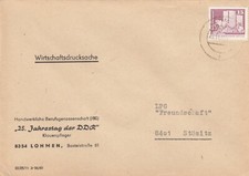 LOHMEN, Briefumschlag 1980, Handwerkliche Berufsgenssenschaft (HBG) Klauenpflege