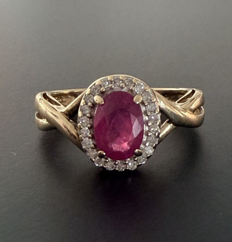 Cluster ring 375 gelbgold - 9,