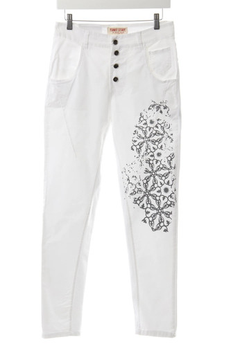 Funky staff röhrenjeans weiß - röhrenjeans,