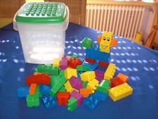 LEGO QUATRO 66 Teile mit Aufbewahrungs-Box - TOP !  BAUSTEINE BUNT gemischt