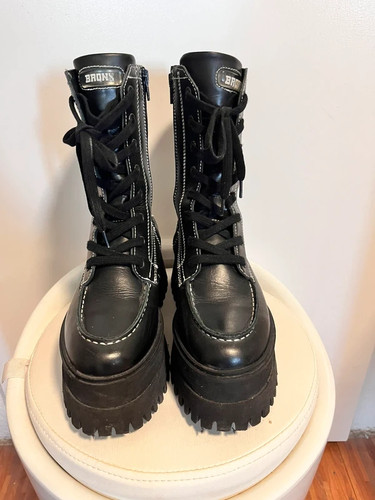 Boots bronx leder plateau - 37,