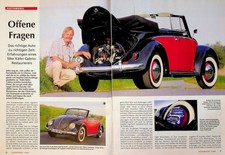 Oldtimer Praxis 2311) VW Käfer Cabrio Bj.1959 Restaurierung - ein interessanter