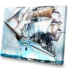 LEINWAND BILD Segelboot Segelschiff WANDBILDER WOHNZIMMER Max. 150x100x4cm 1183