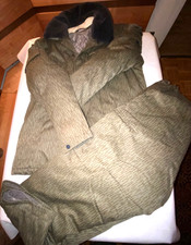 NVA wattierte Winter Felduniform Strichtarn Offizier / Jacke und Hose / sehr gut