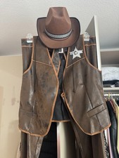 Kostüm Cowboy 3tlg Herren Herrenkostüm Weste Hut Chaps Fasching Karneval