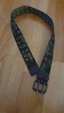 Review Gürtel Gr. 90 Wie Neu Camouflage Nieten Stoffgürtel