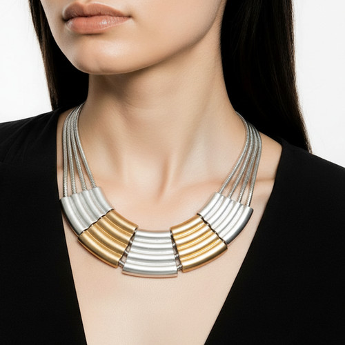 Statement collier reihig - statement, 4-reihig