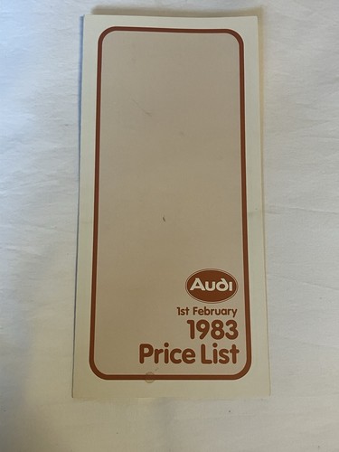 Audi preisliste februar 1983 - audi,