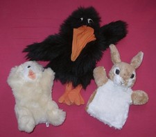 3 Handpuppen Hase / Karstadt