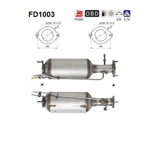 Fd1003 ruß partikelfilter - as,