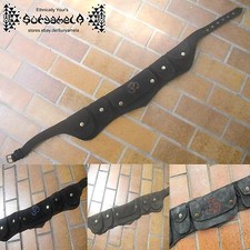 Gürtel-Tasche Goa Zipfel Leder Mittelalter larp belt sac utility inde biker psy5