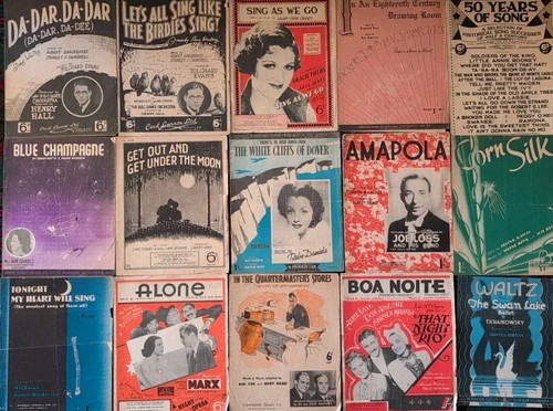 Joblot vintage sheet music - of,