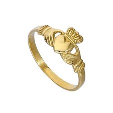 9K Gold Kinder Claddagh Ring