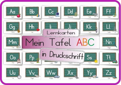 Mein tafel abc druckschrift - in,