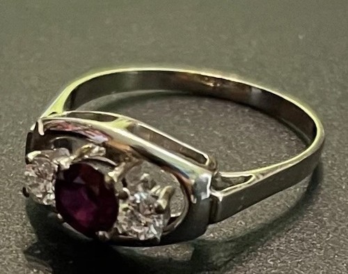 Ring 585 14k weißgold mit - /,