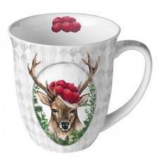 Tasse, Porzellantasse DEER IN