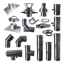 Edelstahl LAS Schornstein