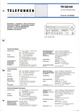 Service Manual-Anleitung für Telefunken TR 550 
