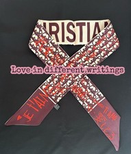 Schal Tuch Taschenband Taschenschal Satin  Schleife