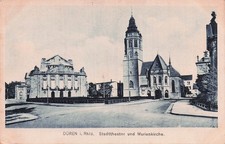 DEUTSCHLAND DUEREN STADTTHEATER UND MARIENKIRCHE