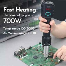 700W Hot Air Rework Station Löten Entlöten Heißluftpistole Schrumpfen