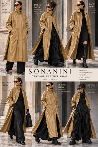 Sonanini vintage ledermantel - sonanini,