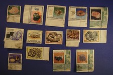 Briefmarken mit Mineralien-Motiven und Block Erzgebirge