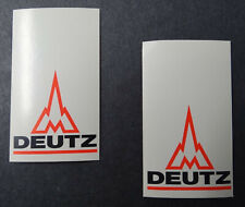2x KLEIN Werbe-Aufkleber Magirus Deutz Logo 4,5x2,5 cm LKW Traktor Motoren 80er