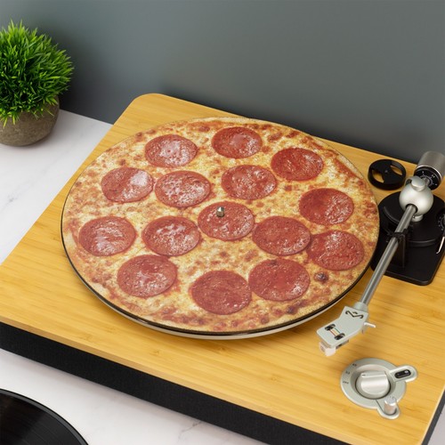 Peperoni pizza plattenspieler - pizza,