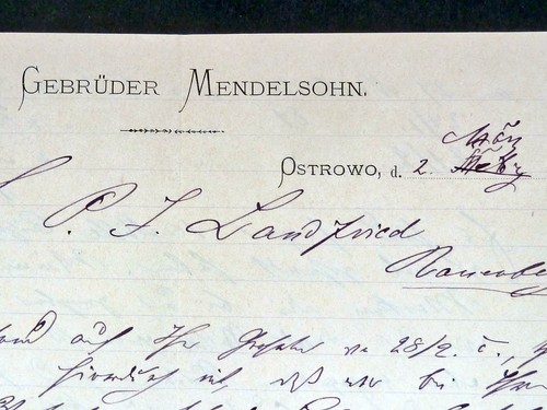 Ostrowo 1881 rechnung gebr - rechnung,