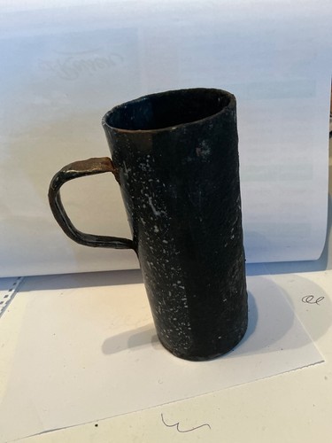 Antike metall messbecher sehr - messbecher,