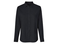 esmara® Damen Leinen-Bluse, leger geschnitten (Schwarz, 34) - B-Ware neuwertig