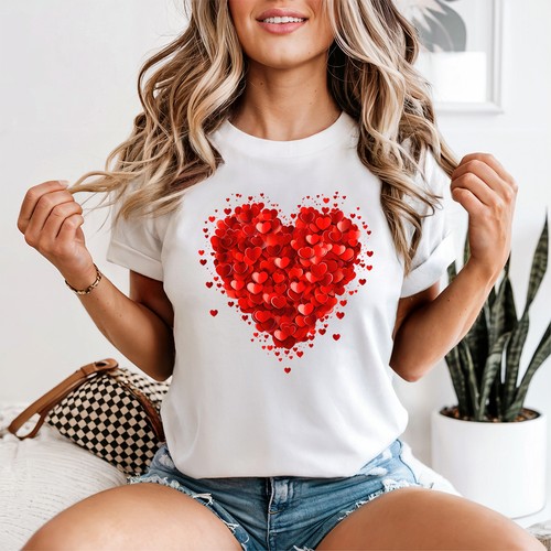 Rotes herz damen shirt - rotes,