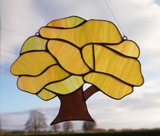 Tiffany Glasfensterbild  BAUM
