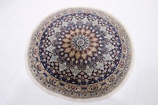 Teppich Handgeknüpft Nain 9La mit Seide Orientteppich 105 x 105 cm Perserteppich