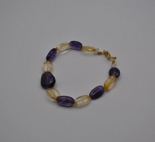 Citrin und amethyst armband - amethyst,