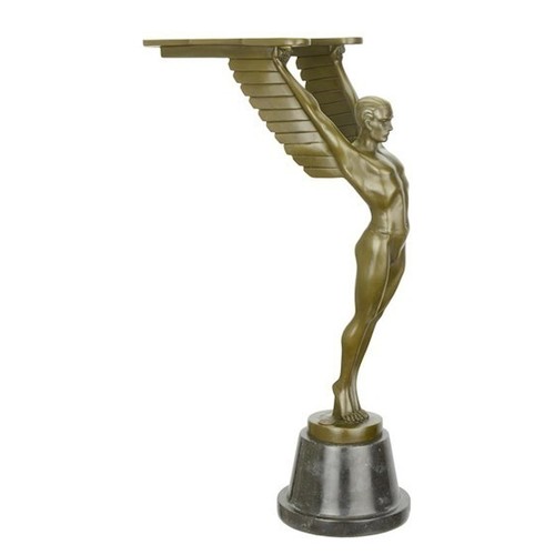 Große art deco bronzefigur - große,