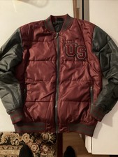 Schwarz Rote US Bomberjacke 