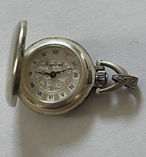 Neuwertig BERGLAND 835 Silber Taschenuhr volle Funktion Handaufzug