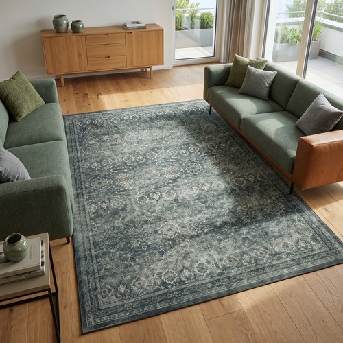 Waschbarer teppich grün - teppich,