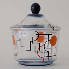 Deckeldose Glas handbemalt